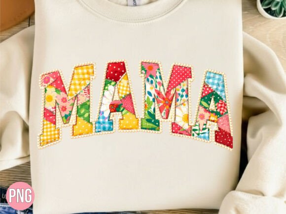 Download Mama Floral Patchwork Letters PNG SHIRT - Premium Resources