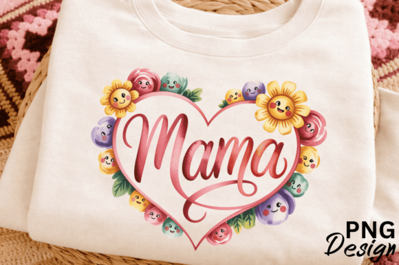 Download Mama Floral Heart PNG Design - Premium Bundle