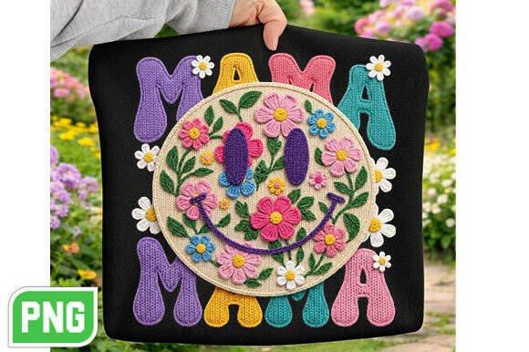 Download Patchwork Mama Floral Smiley Face Png - Mama floral Collection