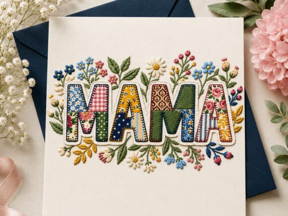 Download Mama Floral Applique Design - Mama floral Collection